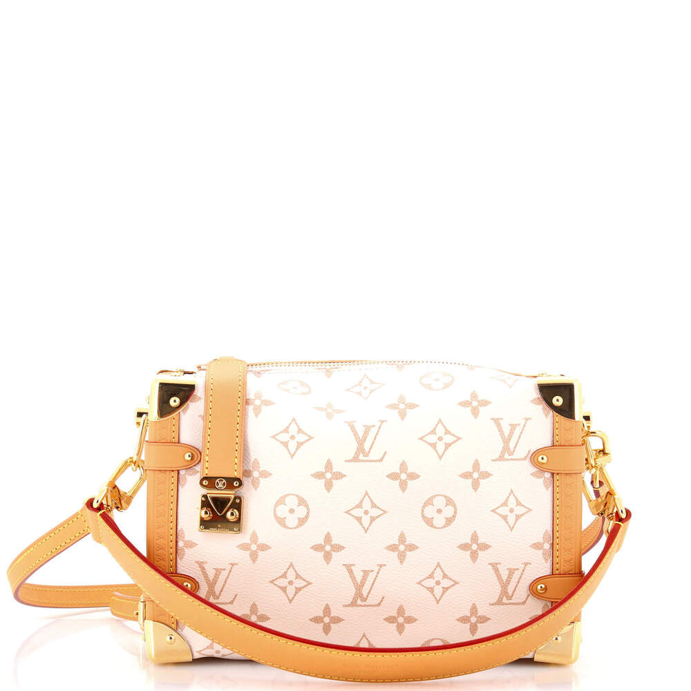 Louis Vuitton PM Side Trunk Handbag Monogram Dune Canvas